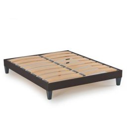 OLYMPE LITERIE Sommier à lattes en bois KIT15 140x190 cm Coloris Gris anthracite Livré en kit - Gris