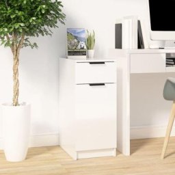 Maisonchic - Armoire de bureau Armoire de rangement | Caisson de rangement Blanc brillant