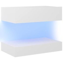 Table de chevet Blanc 60x35 cm Aggloméré Vidaxl Blanc