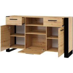 Bim1 - Buffet Nuka cm 155 x 45 x 87h couleur chêne rustique - Bim Supplies