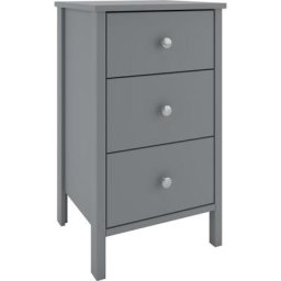 Trone Commode à 3 tiroirs, en gris foncé. - Grise