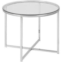 Cape Table d'angle Ø55cm clair. - Verre