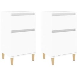 Tables de chevet 2 pcs blanc 40x35x70 cm Vidaxl White