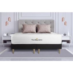 Ensemble matelas sommier Buckingham 160 x 200 cm - Couleur : Noir - Noir