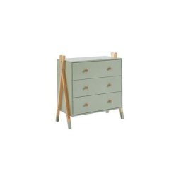 M-s - Commode enfant 3 tiroirs 81x40x85 cm vert clair et naturel - osny