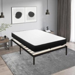 Lit 140x190 cm avec Sommier et Matelas - Matelas 140x190x26cm Mémoire de Forme - Sommier 140x190cm