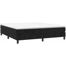 Vidaxl - Sommier à ressorts de lit Noir 160x200 cm Velours Black