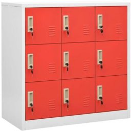 Armoires à casiers 2 pcs Gris clair et rouge 90x45x92,5cm Acier Vidaxl light grey and red