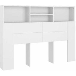 Vidaxl - Armoire de tête de lit Blanc 140x19x103,5 cm Blanc