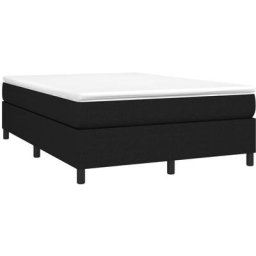 Sommier à ressorts de lit Noir 140x200 cm Tissu Vidaxl Black