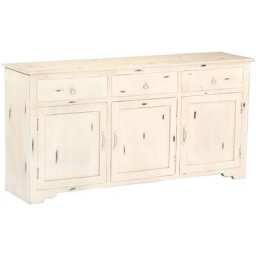Buffet Blanc 160 x 40 x 80 cm Bois de manguier massif Vidaxl White