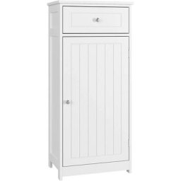 Furchen - Meuble de Salle de Bain avec 1 Porte et Tiroir Meuble Polyvalent Buffet Commode pour