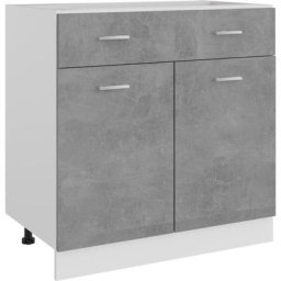 Vidaxl - Armoire de plancher à tiroir Gris béton 80x46x81,5 cm Aggloméré Concrete grey