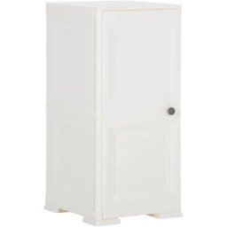 Armoire plastique 40x43x85,5 cm design de bois blanc angora Vidaxl Blanc