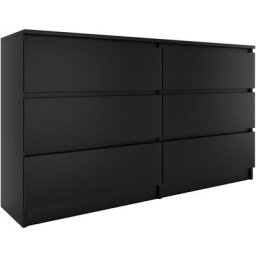 Aster - Commode large chambre salon bureau - 6 tiroirs - 138x40x77cm - 6 tiroirs - Style scandinave