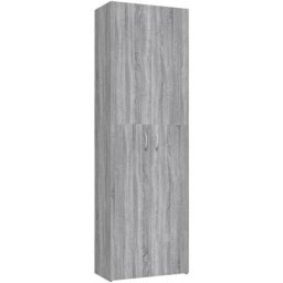Armoire de bureau Sonoma gris 60x32x190 cm Bois d'ingénierie Vidaxl Sonoma gris