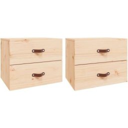 Tables de chevet murales 2 pcs 50x36x40 cm Vidaxl Marron