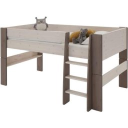Ebuy24 - Molly Lit Kids 90x200 cm, blanc ciré et teinté de brun.