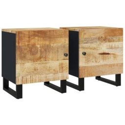 Tables de chevet 2 pcs 40x33x46 cm Bois de manguier solide Vidaxl n/a