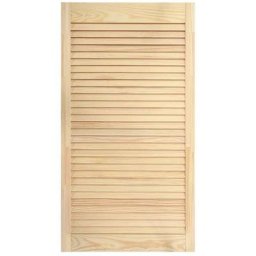 Bois de pin massif porte à persiennes porte d'armoire porte d'etagères revêtement pour placard