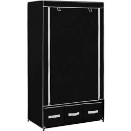 Vidaxl - Garde-robe Noir 87 x 49 x 159 cm Tissu Noir