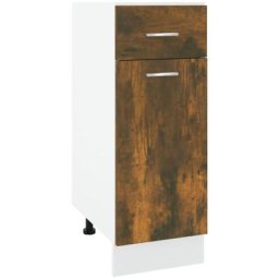 Vidaxl - Armoire de plancher à tiroir Chêne fumé 30x46x81,5 cm Chêne fumé