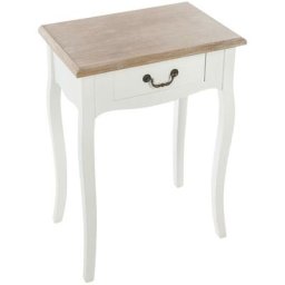 Table de chevet - Chrysa - l 47 x l 30 x h 65 cm - Blanc - Livraison gratuite - Blanc