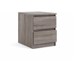 Ebuy24 - Nada Table de chevet à 2 tiroirs, coloris chêne truffe. - Marron