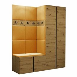 Ensemble entrée Hartford 266, Chêne artisanal, 186x158x46cm, Chêne artisanal, Stratifié,