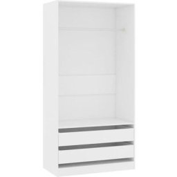 Garde-robe Blanc 100x50x200 cm Bois d'ingénierie Vidaxl White