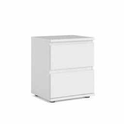 Mia Table de chevet largeur 40 cm, hauteur 48,5 cm, profondeur 34 cm, blanc. - Blanc