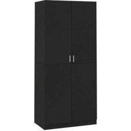 Garde-robe Noir 90x52x200 cm Aggloméré Vidaxl Noir