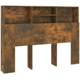 Armoire de tête de lit Chêne fumé 140x19x103,5 cm Vidaxl Chêne fumé