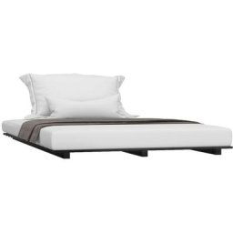 Cadre de lit Noir 140x200 cm Bois de pin massif Vidaxl Black