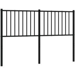 Vidaxl - Tête de lit métal noir 142x3x90 cm Black