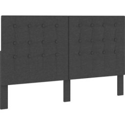 Vidaxl - Tête de lit touffetée Gris foncé Tissu 160x200 cm n/a