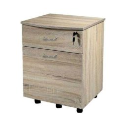 Webmarketpoint - Commode de bureau en chêne avec tiroirs à clés et roulettes cm 42 x 40 x 55 h
