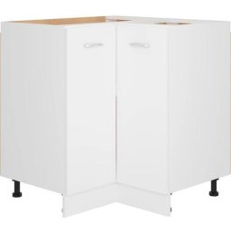 Armoire plancher d'angle Blanc 75,5x75,5x80,5 cm Aggloméré Vidaxl White