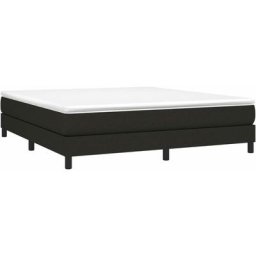Sommier à ressorts de lit Noir 180x200 cm Tissu Vidaxl Black