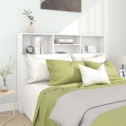 Tête de lit Armoire de tête de lit Blanc 140x19x103,5 cm 99084 - Blanc