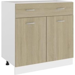 Vidaxl - Armoire de plancher tiroir Chêne sonoma 80x46x81,5 cm Aggloméré Sonoma oak