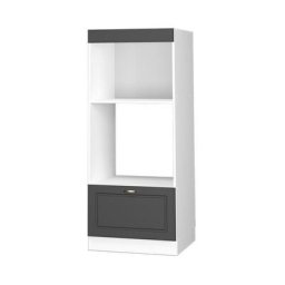 Vicco - Meuble micro-ondes Fame-Line 60 cm blanc/anthracite style rustique
