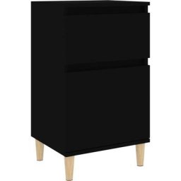 Table de chevet noir 40x35x70 cm Vidaxl Black