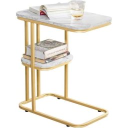 Sobuy - FBT110-G Table d'Appoint Moderne Bout de Canapé à Café Table Basse Table de Chevet Effet