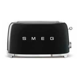 SMEG Grille-Pain 1500W 4 Tranches 3 Programmes Noir - Noir