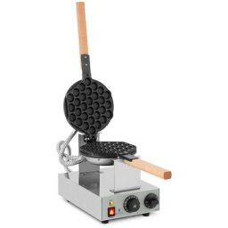 Gaufrier Bubble Waffle Maker Appareil à Gaufres œufs Gaufre Machine Cake 1415W - Rouge, Argent