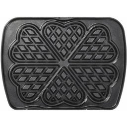 Paire de plaques pour 6 gaufres coeur pour gaufrier premium Lagrange 010522 - noir