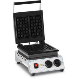 Royal Catering - Gaufrier Électrique Professionnel Carré Appareil à 2 Gaufres Plaques Inox 1500w
