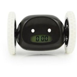 Réveil en cours d'exécution Escape Réveil électronique Lazy Snooze Roue mobile Chat caché Horloge