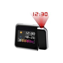 GP - Projection Réveil numérique led avec lcd Heure Température Date Chargement usb Chambre Bureau